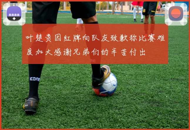 叶楚贵因红牌向队友致歉称比赛难度加大感谢兄弟们的辛苦付出